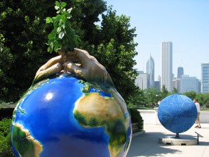 Cool Globes Chicago Hands Working Together