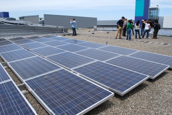 Tour of the solar panels at Google